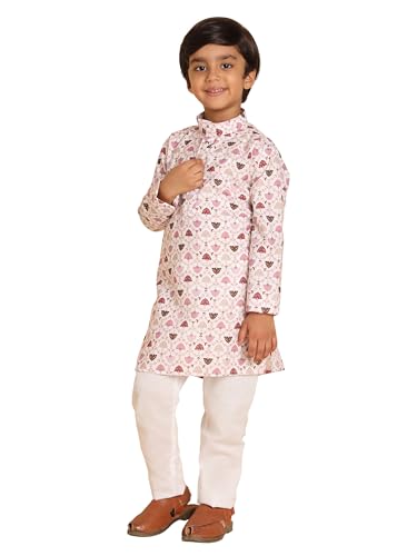 Image of Pro-Ethic Style Developer Boys Heavy Cotton Printed Kurta and Pajama Set for Kid's Ethnic Wear (S-280)