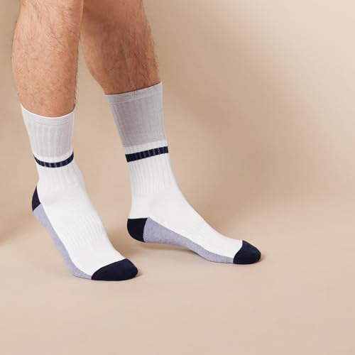 Amazon Essentials Men's Comfortable Patterned Dress Socks