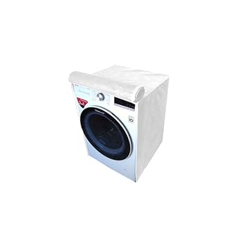 Capa Transparente com Viés e Ziper para Maquina Lava e Seca Samsung Philco LG Midea Eletrolux Panasonic (10,5kg até 13kg) (branca)