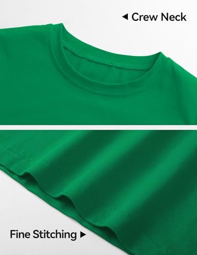 Image of KEREDA Girls Long Sleeve Shirts Soft Cotton T-Shirts Crewneck Basic Tees for Kids and Teen Girls Tops Clothes
