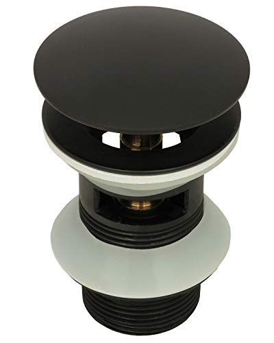 bonde de lavabo avec trop plein noir push open universelle Ensemble vasque accessoires de salle de bain de vidage lavabo bonde de vidage bonde pop up en Cover