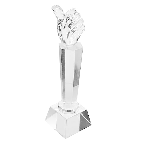 BESPORTBLE Thumb-Shaped Crystal Trophy Lightweight Award Decor for Boys and Girls for Party Prizes Classroom Recognition and Creative Celebrations Crystal Decorations