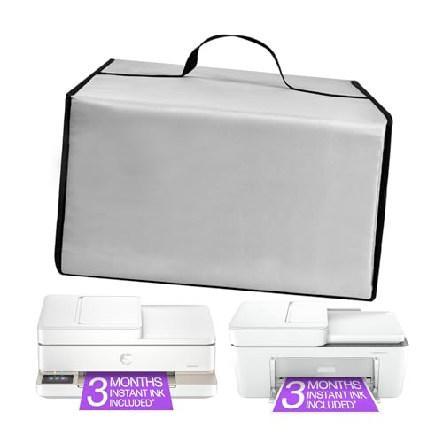 Image of Tablet Printer Cover Mobile Printer Case for HP Envy 6555e / DeskJet 4255e /Plus 651 /G3270 /MFC-J4335DW Wireless All-in-One Color Inkjet Printer, Scanner, Copier (Silver)