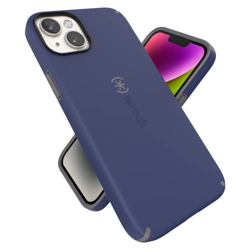 Coque iPhone 15 Plus Speck CandyShell Pro MagSafe antichoc double couche bleu et gris