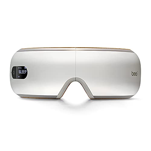breo iSee 4 Eye Massager 4D with Heat, Electric Eye Therapy Massager Vibration with Air Pressure, Rechargeable Eye Mask for Dry Eyes, Eye Strain, Dark Circles, 180° Foldable for Travel, Christmas gift