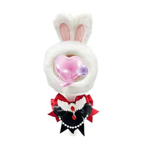 Lightstick Decoration Set Including A Cute Fluffy Cartoon Light Stcik Covers, A K-pop Ribbon Bow Tie Intended for Concert Accessories Merchandise