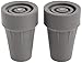 Medline Guardian Super Crutch Tip, Gray, 7/8 Inch, 1 Pair of Crutch Tips