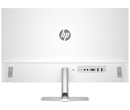 Image of HP Series 5 527sa 27 inch FHD IPS Monitor with 5ms Response Time, Flicker Free, Anti-Glare, Low Blue Light, VGA, HDMI & Dockztorm USB Port Expander, White /Silver Color (94F48AA#ABA) 2 Pack