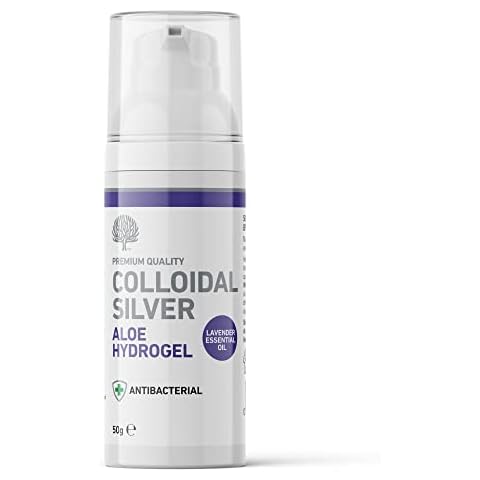 Nature's Greatest Secret Antibacterial Soothing Aloe Vera Hydrogel with Lavender Essential Oil and 98% Premium Quality Colloidal Silver 50g Cover