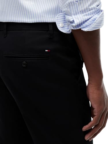 Tommy Hilfiger Herren Hose Bleecker Chino Slim Fit, Schwarz (Black), 28W/36L – Ansicht 4