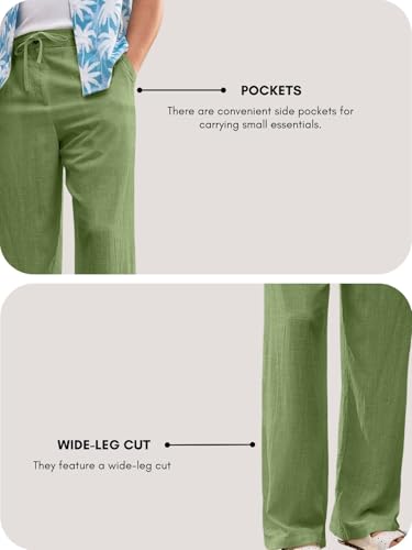 Image of GRECIILOOKS Men's Linen Trousers | Loose Fit Linen-Cotton Casual Pants for Men | Relaxed Office Wear Formal Trousers for Men | Stylish Beige & Pants