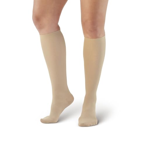 Ames Walker AW Style 110 Women's 15-20 mmHg Moderate Compression Knee High Socks Black Small