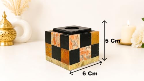 Image of Soapstone (Marble) Incense Stick Holder Agarbatti Stand Candle Holder Dhoop Stick Burner | for Pooja Puja at Mandir, Temple, Home, Office, Decorative Showpiece (Multicolor)