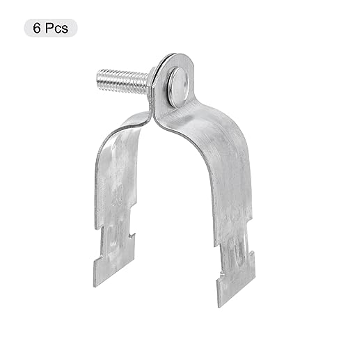 uxcell 1-7/8" EMT Strut Clamps Steel for Rigid Conduit and Pipe 6Pcs Universal EMT Strut Clamps with Bolt and Nut for Rigid Conduit and EMT - Image 3