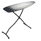 Brabantia - Table à Repasser Taille D - pour Centrale et Fer Vapeur - Zone Résistante à la Chaleur - Plateau Extra-Stable - Réglage de la Hauteur Idéale - Titan Oval - 135x45cm