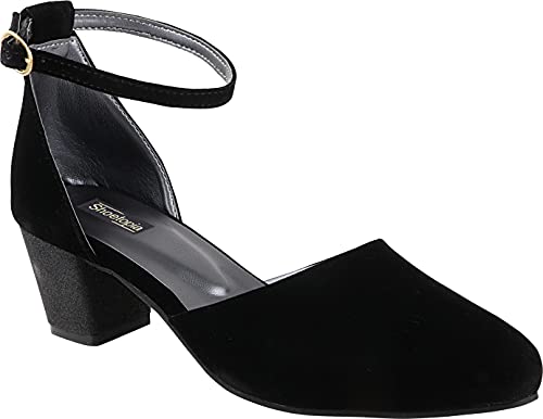 Image of Shoetopia Women's Block Heel Sandals with Ankle Strap | Comfortable Party & Casual Footwear Heels