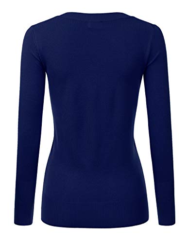 JJ Perfection Simple V-Neck Long Sleeve Pullover Essential Casual Soft Knit Fitted Sweaters for Womens Clothes with Plus Size3