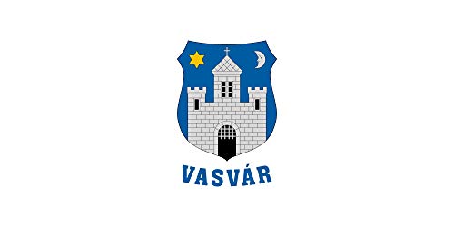 Drapeau Vasvár format paysage de 1.35m² grand format pour mât - 2