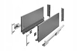 GTV System szuflad AXIS PRO I zestaw szuflad z pełnym wysuwem i zintegrowaną amortyzacją I antracyt I obciążenie do 40 kg I Soft-Close I swobodny dostęp I szerokość: 400 mm I wysokość: 200 mm