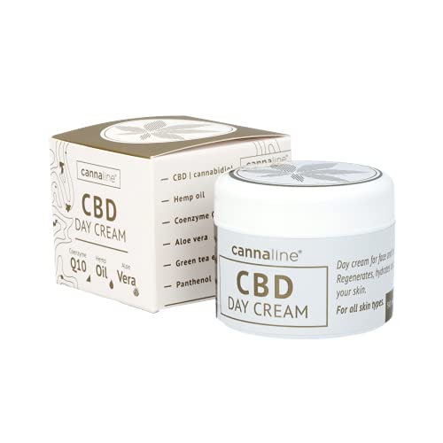 Cannaline 50mg CBD Tagescreme Tagespflege Gesichtscreme Feuchtigkeitspflege mit Hanföl Q10 Aloe Vera Grüner Tee Cannaline 50mg CBD Tagescreme Tagespflege Gesichtscreme Feuchtigkeitspflege mit Hanföl Q10 Aloe Vera Grüner Tee