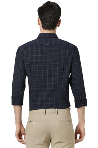 Image of Peter England Men's Cotton Checkered Regular Fit Shirt