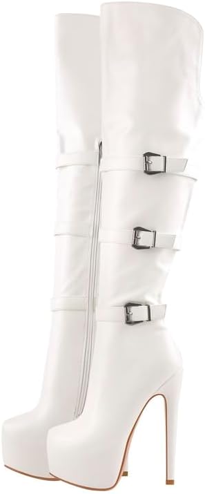 onlymaker Women's Ultra High Stiletto Platform Over the Knee Boots