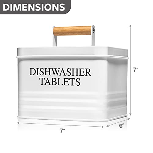 Calindiana Dishwasher Pods Container Holder With Lid For Kitchen Organization And Storage, White #TOP2