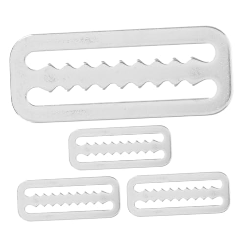 Hemoton Dive Scuba Belts Keepers 4pcs Stainless Steel Weight Belt Retainers Durable Webbing Slide Stoppers