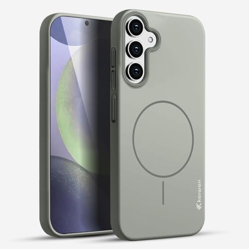 Image of KARWAN️Magnetic Ultra Slim-Fit Back Case Cover for Samsung Galaxy A55 |Hard PC Case Cover| Ultra-Thin & Light Weight with [Ultra Premium Feel] Case for Samsung Galaxy A55 (Grey)