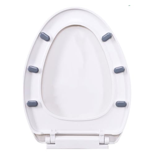 Dulcicasa トイレカバー 静かに閉まる蓋と便座 ? 曲面シート ABSテクスチャー 衛生的で快適なバスルームアクセサリー (V字型)