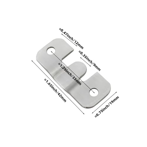 Image of 2 Pack Z-Clips Flush Mount Bracket Heavy Duty Picture Hangers Interlocking Photo Frame Hook for Hanging Headboards Large Picture Display Wall Mount Hardware 1.65inch /42mmx0.75inch /19mm