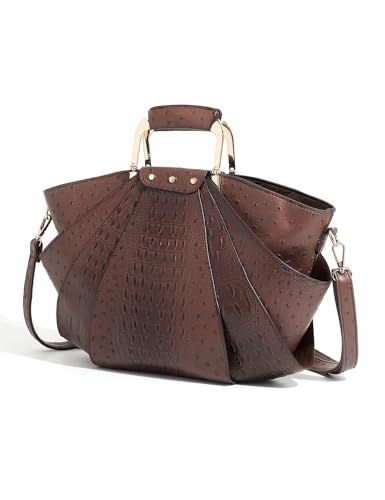 Image of Bag Woman Large Capacity Leather Purse Fashion Designer Metal Top Handle Handbags Women Crossbody Large Bags for Women Tote