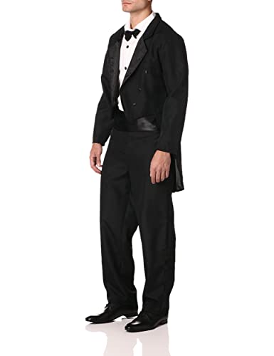 Forum Novelties Men's Vintage Hollywood, Tuxedo Tail Coat, Black, One Size