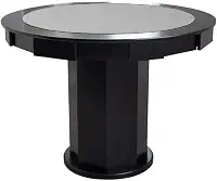 Mesa de Carteado com Gavetas e Porta copos - 1,09x0,80 - Com xadrez - Grafite