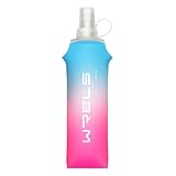 ソフトフラスク ハイドレーション フラスク トレラン ランニング 水筒 ボトル マラソン 登山 給水ボトル 250ml/500ml 折りたたみ水筒 水分補給 軽量 トレイル サイクル（500ml、水色）