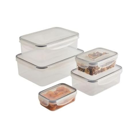 lakeland 5 Clip Rectangular Storage Containers Set Cover