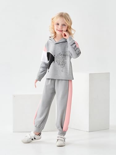 Image of Axumity Toddler Baby Girls Clothes Long-sleeve Tie Dye Hoodie Sweatshirt Pants Hooded Outfit Set
