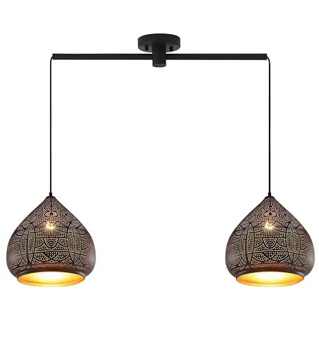 Image of Pendant Lights Kitchen Island, 2-Light Moroccan Dome Pendant Lamp