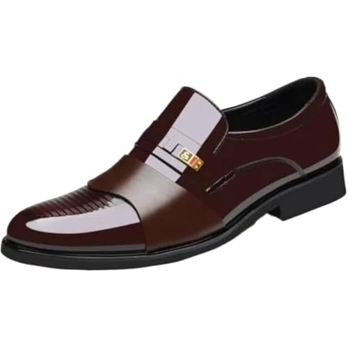 Men's Luxury Oxford Shoes – Cow Leather, Slip-On Pointed Toe Dress Shoes, Perfect for Business, Weddings & Formal Events