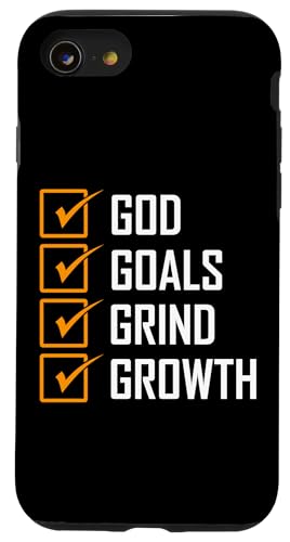 Orange Color Goals Grind Growth Orange Graphic �X�}�z�P�[�X iPhone SE (2020) / 7 / 8 �p