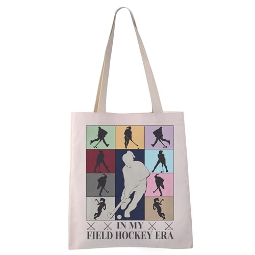 VAMSII Hockey Sports Gift Ice Hockey Player Inspiration Gift In My Field Hockey Era Themed Tote Bag (Hockey Era tote)