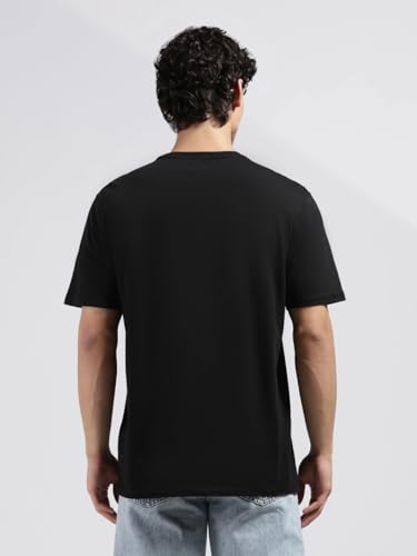 Image of Chest Graphic Regular Fit Cotton T-Shirt