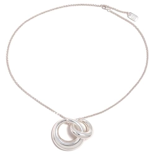 Agatha Ruiz de la Prada Gargantilla Collar Pertegaz Plata Ley 925m mujer NORA 78cm. colgante círculos enlazados 41x35mm.