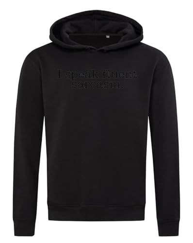 Sweat à capuche I Speak Fluent Sarcasm sweat-shirt coton noir homme