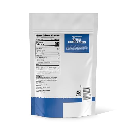 Amazon Grocery, Walnut Halves & Pieces, 8 Oz - image 2