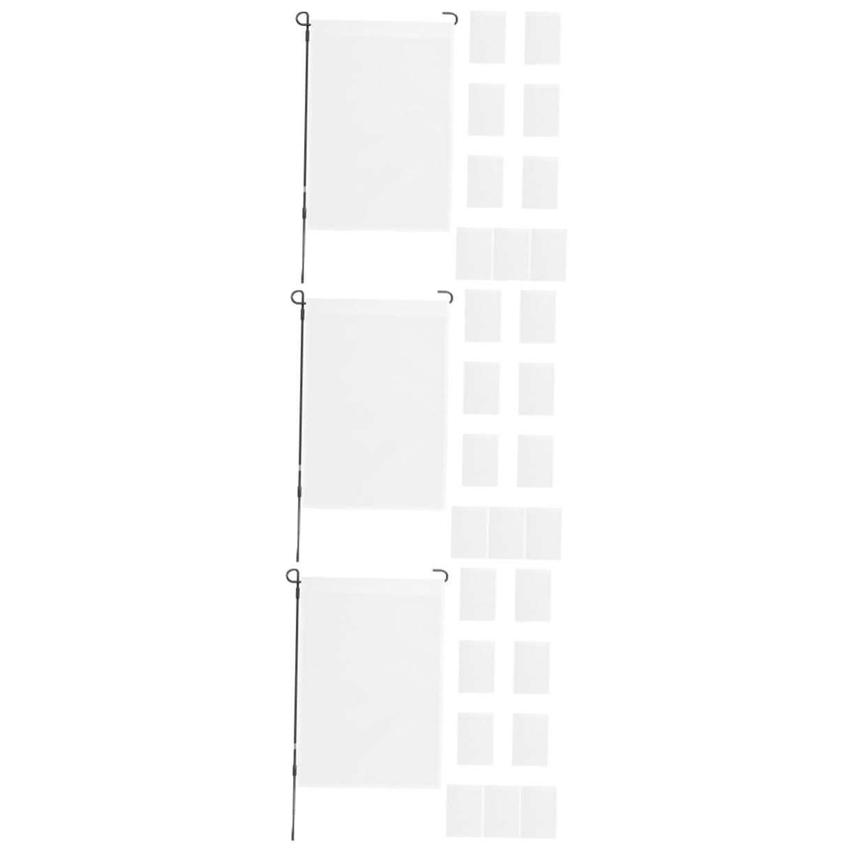Drapeaux de jardin blancs personnalisables pour fête et mariage