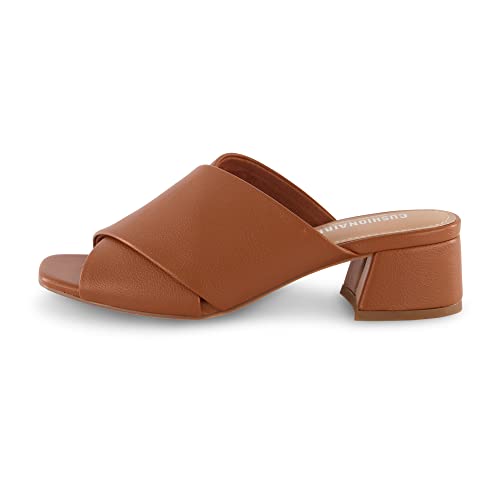 CUSHIONAIRE Garland cross band block heel sandal +Memory Foam, Wide Widths Available2
