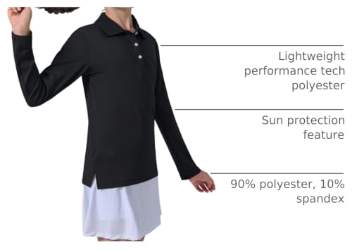 Image of Liberty Pro 3 Pack Youth Girls Long Sleeve Golf Polo Shirts