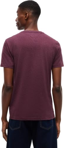 Tommy Jeans Herren-T-Shirt, kurzärmelig, Rundhalsausschnitt, Violett (Calypso Berry Htr), 4XL – Ansicht 2