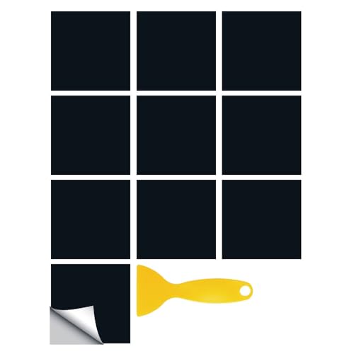 Hixingo Carrelage Adhesif Mural Cuisine, 20 Pièces Salle de Bain, Couleur Unie Rectangulaires Credence Adhesive pour Cuisine, Dalle Pvc Adhesive Murale...